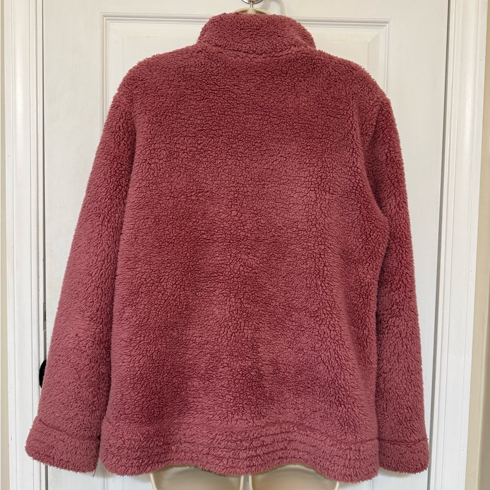 Free Country Sierra Butter Pile II Jacket L Pink Sherpa Fleece Full Zip Cozy - Picture 4 of 11